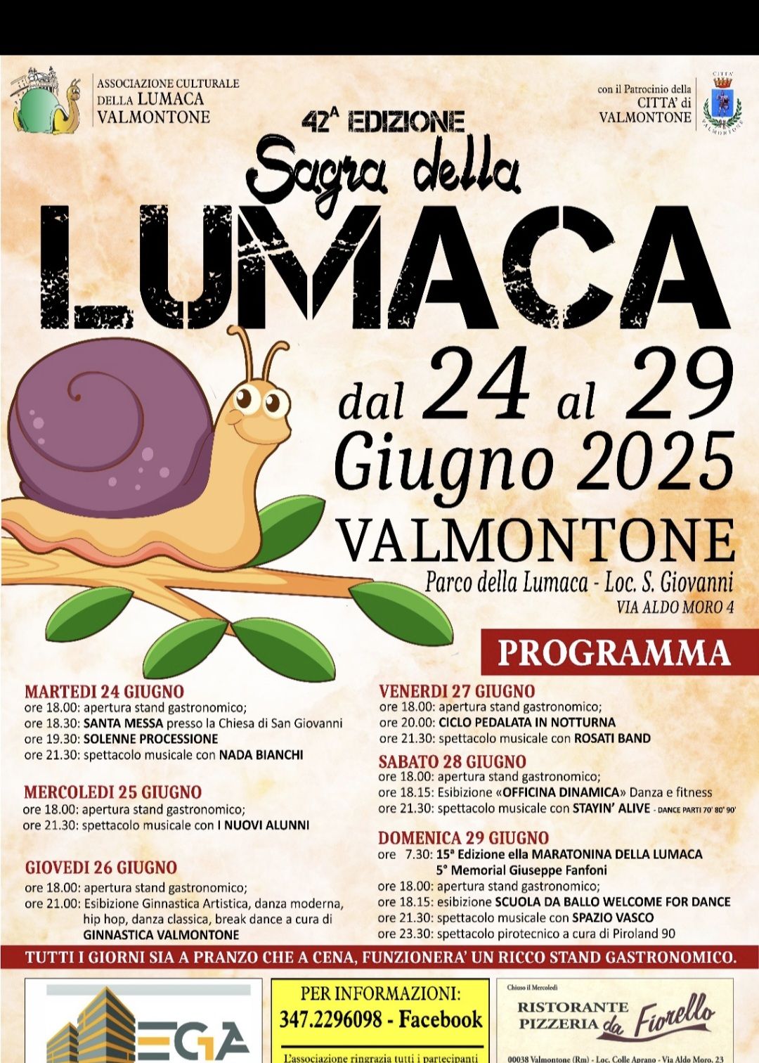 sagra lumaca valmontone 2025